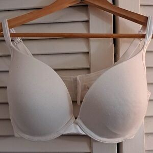 NWT Cacique Cleavage Solution Cotton Boost Plunge Bra White  36DDD